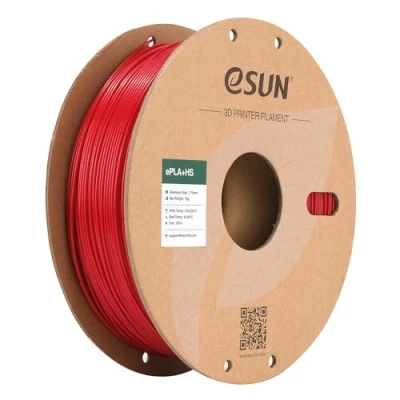 Abbildung von eSUN PLA+ Filament 1.75mm, PLA+HS Hochgeschwindigkeitsdruck 3D Drucker Maßgenauigkeit +/ 0.03mm, 1KG Spule (2.2 LBS) Speedy PLA Plus für High Speed Drucker,Feuerrot