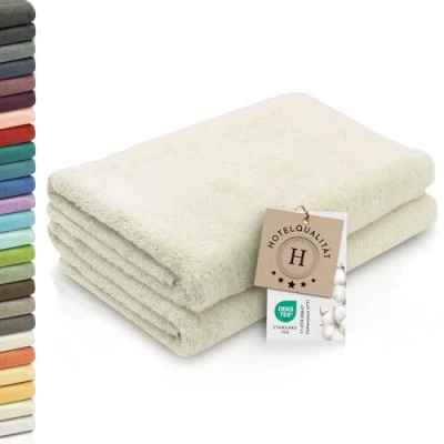 Abbildung von ZOLLNER 2er Set Duschtücher weiche und saugstarke Handtücher waschbar bis 95C Baumwolle 70x140 cm in türkis