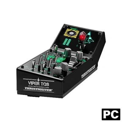 Abbildung von Thrustmaster Viper Panel für PC, Steuerpanel mit Hintergrundbeleuchtung, Zur Verwendung dem TQS oder Eigenständig, 43 Aktionstasten aus Metall, Abwurffunktion, Trimmung, Fahrwerk