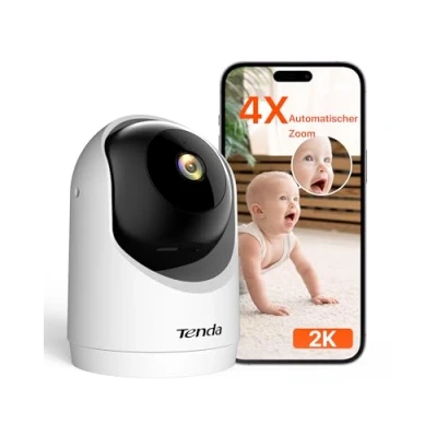 Abbildung von Tenda Überwachungskamera innen 2K CP3 V3.0, Wi Fi 6 Kamera WLAN mit 2 Wege Audio, FHD 3MP, Nachtsicht, Bewegungserkennung, Alarms &amp; Push Nachricht, für Babys, Haustiere überwachung