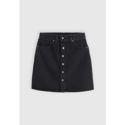 Abbildung von Levi&#039;s Retro Button Front Skirt Jeansrock, Damen, Größe: 24, Open mind