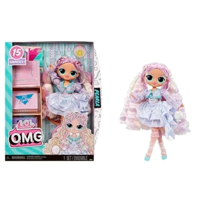 Abbildung von L.O.L. Surprise! OMG Modepuppe Pearla mit 15 Überraschungen Puppe Mode und Accessoires im Meerjungfrauen Stil Für Kinder ab 4 Jahren