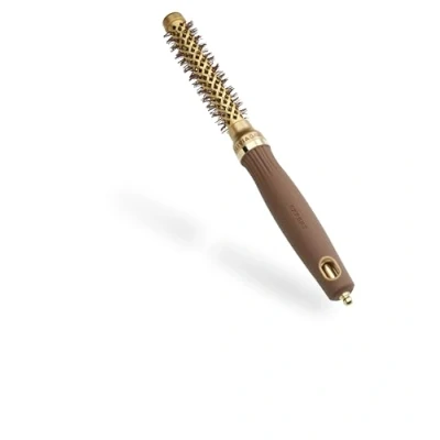 Abbildung von Olivia Garden Expert Blowout Shine Gold &amp; Braun 15 Runde, antistatische Keramikbürste für glänzende und frizzfreie Blowouts