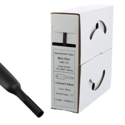 Abbildung von 10m Schrumpfschlauch 3,2mm &gt; 1,6 schwarz