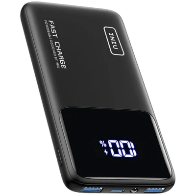 Abbildung von INIU Power Bank, Slimmest Fast Charging Powerbank klein Aber Stark 10000mAh USB C Input&amp;Output, PD3.0 QC4.0 Externe Handyakkus 22.5W, kompatibel mit iPhone 16 15 14 13 12 Pro Max Samsung S21 iPad