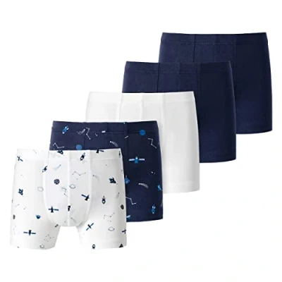 Abbildung von Schiesser Jungen 5 Pack Boxershort Unterhosen 95/5 Organic Bio Baumwolle Größe 92 Bis 140 Unterwäsche, Sortiert 12_173129, 98 EU