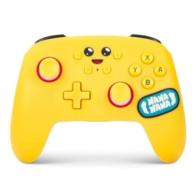 Abbildung von Verbesserter Kabelloser PowerA Controller für Nintendo Switch Peely, Fortnite, Lite, Gamepad, Spiele Controller, Bluetooth Aufladbar, Offiziell Lizenziert