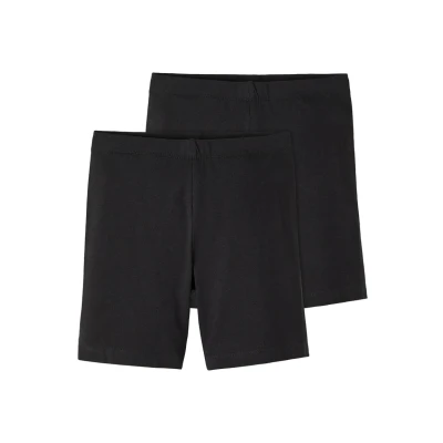 Abbildung von Name it Nkfvivian Solid PACK OF 2 Shorts für Kinder, Größe: 86/92, Black