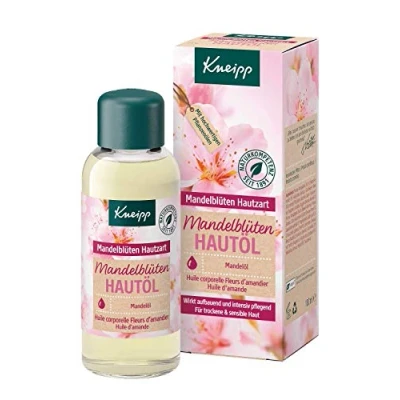 Abbildung von Kneipp Hautöl Mandelblüten Hautzart hochwertiges Mandelöl mit reichhaltiger Sheabutter, Sonnenblumenöl &amp; Vitamin E natürlicher Pflegeöl Komplex für trockene sensible Haut 100ml (1er Pack)