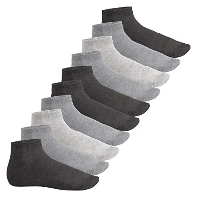 Abbildung von Footstar Herren &amp; Damen Kurzschaft Socken (10 Paar) Sneak it! Classic Grey 39 42