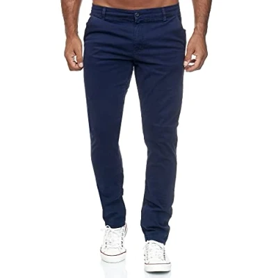 Abbildung von Tazzio Hose Chino Herren Slim Fit Chinohose Stoffhose Herrenhose Stretch Neu 19530 (33W/30L, Navyblau)