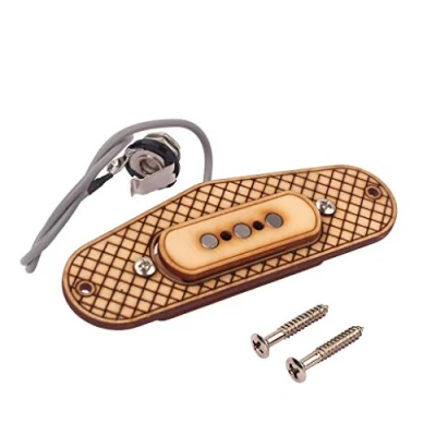 Abbildung von Alnicov Humbucker Tonabnehmer für Gitarre, 3 Saiten, Ahornholz, mit 6,35 mm Klinkenstecker