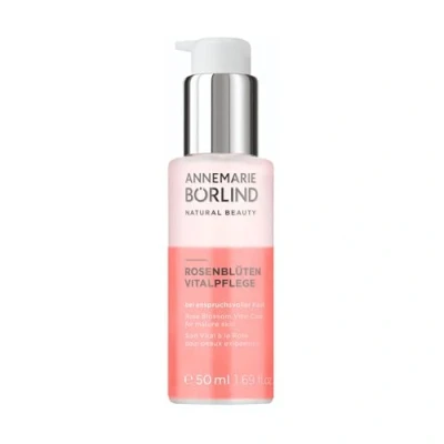 Abbildung von ANNEMARIE BÖRLIND ROSENBLÜTEN VITALPFLEGE (50ml) Bei Anspruchsvoller Haut Wirkt Dem Kollagenabbau Entgegen 2 Phasen Anti Aging Pflege für Jugendlichere Ausstrahlung, Vegan