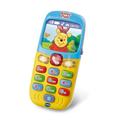 Abbildung von VTech Winnie Puuh Lernhandy Mit den Originalstimmen von und seinen Freunden sowie spannenden Lernspielen Für Kinder 9 36 Monaten, Gelb