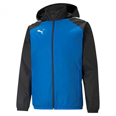 Abbildung von Puma Teamliga ALL Weather Regen Trainingsjacke für Kinder, Größe: 140, Electric blue lemonade