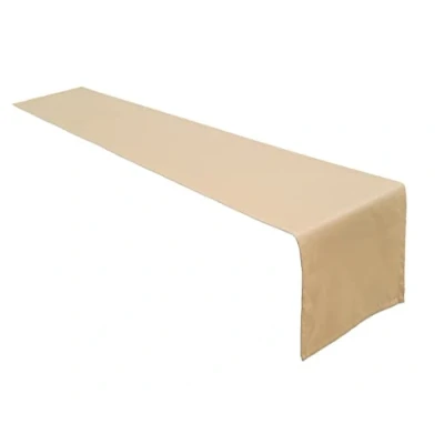 Abbildung von Lemos Home Hochwertiger Tischläufer Tischwäsche aus 100% Baumwolle Kollektion Konzept, Farbe &amp; Größe wählbar (Tischläufer 40x180cm, Camel)