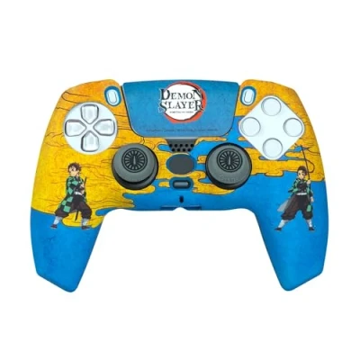 Abbildung von FRTEC Combo Pack, Hartschale + Griffe Aufkleber für PS5 DualSense (Demon Slayer)