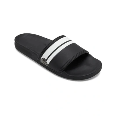 Abbildung von Quiksilver RIVI Slide Badesandale, Herren, Größe: 47, Black/white Kunststoff