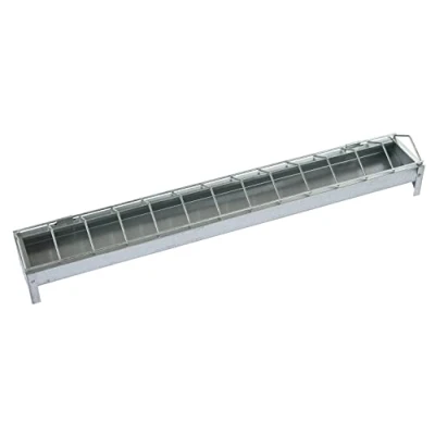 Abbildung von Kerbl 71303 Futtertrog verzinkt, 100 cm lang, 10 breit, für Hennen