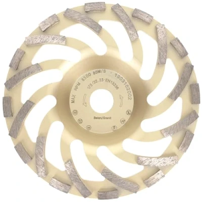 Abbildung von PRODIAMANT Diamant Schleiftopf 180 mm x 22,2 Turbo ST81 Diamantschleifscheibe Beton Naturstein Profiqualität