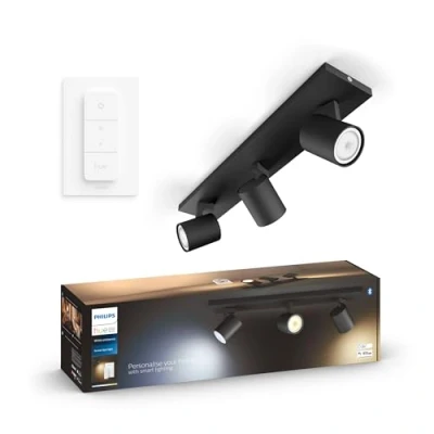 Abbildung von Philips Hue Runner LED Spot, 3 fl., Dimmschalter, schwarz