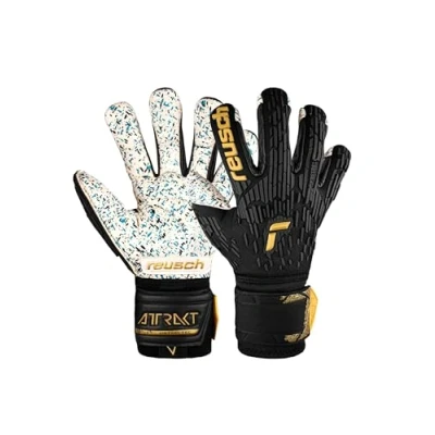 Abbildung von Reusch Night Spark Torwarthandschuh, Herren, Größe: 10, Schwarzgold