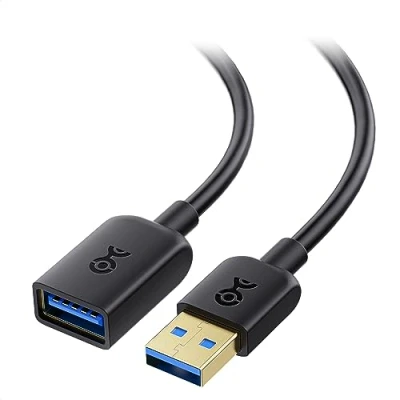 Abbildung von Cable Matters USB 3.0 Verlängerung 1m (USB 1m, Kabel Verlängerung, Xxtender/USB Extension) in Schwarz 1 Meter