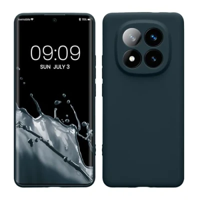 Abbildung von kwmobile Handyhülle kompatibel mit Xiaomi Redmi Note 14 Pro+ 5G / Pro Plus Hülle Handy Case aus weichem Silikon in Dunkler Schiefer