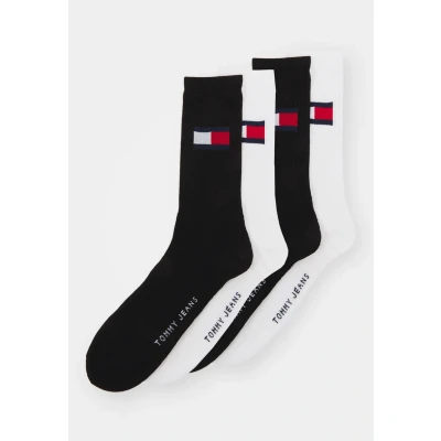 Abbildung von Tommy Jeans FLAG Unisex 4 PACK Socken, Größe: 35 38, White/black