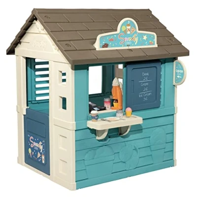 Abbildung von Smoby Spielhaus Sweety Corner Kinderspielhaus für drinnen und draußen, mit Verkaufstheke viel Zubehör, ab 2 Jahren