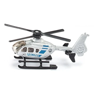 Abbildung von siku 0807, Polizei Hubschrauber, Metall/Kunststoff, Silber, Drehbare Rotoren