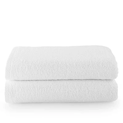 Abbildung von Top Towel Plus Große Badetücher 2 Duschtücher 70x140 cm 100 % Baumwolle Weiß