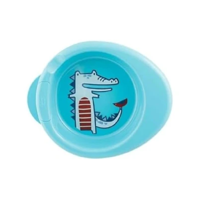 Abbildung von Chicco Warmy Baby und Kleinkindteller für warme Speisen, Thermo Kinderteller Set mit Heißwasserbehälter, Entwöhnungsgeschirr Teller rutschfestem Boden, 6+ Monate, Fütterungs Babys
