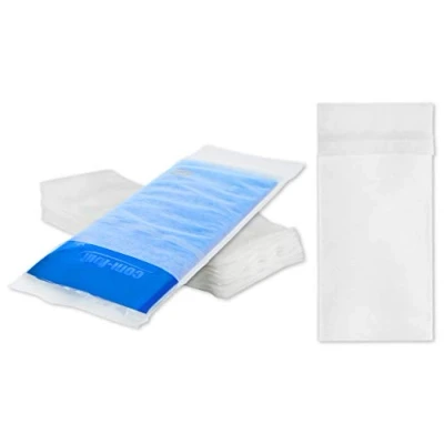 Abbildung von com four® 50x Einweg Vlieshülle für Kalt &amp; Warm Mehrfach Gel Kompresse Kühlpack Schutzhülle zum Schutz Ihrer Haut
