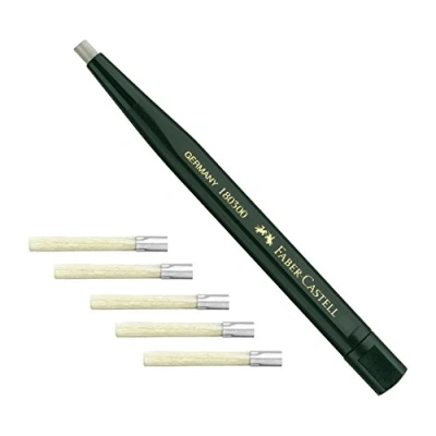 Abbildung von Faber Castell 180300 Drehstift mit Glasradierer, Schaftfarbe: grün + 5 Ersatzminen 180600