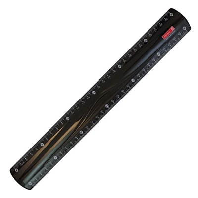 Abbildung von Brunnen 104973090 Lineal (für Schule und Büro Colour Code, 30 cm, mit Griffmulde, für Links Rechthänder) schwarz / onyx