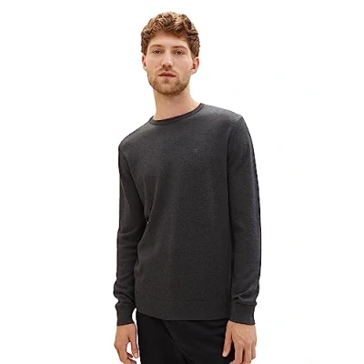 Abbildung von TOM TAILOR Herren Basic Strickpullover mit Crewneck