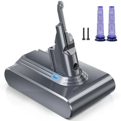 Abbildung von V7 Ersatzakku für Dyson Akku mit SV11 Animal Trigger Abosolute Motorhead Pro Fluffy Mattress Staubsauger 2 Filter