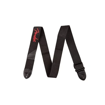 Abbildung von Fender Gitarrengurt, Polyestergewebe mit Rotem Logo, Verstellbar 33 53, Schwarz
