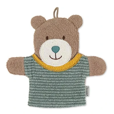Abbildung von Sterntaler Spiel Waschhandschuh Bär Ben, Größe: 22 x 24 cm, Mittelgrün