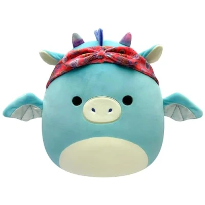 Abbildung von Squishmallows SQCR04125 Tatiana der Drache 19 cm, offizielles Kelly Toys Plüsch, superweiches Kuscheltier