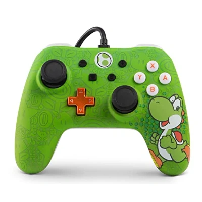 Abbildung von kabelgebundener PowerA Controller für Nintendo Switch Yoshi, Gamepad, Spiele Controller, Offiziell Lizenziert