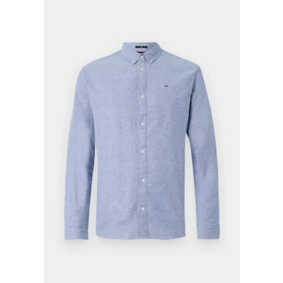 Abbildung von Tommy Jeans Herren Hemd TJM Slim Langarm, Blau (Twilight Navy), L