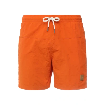 Abbildung von Urban Classics Block Badeshorts, Herren, Größe: Small, Rustorange