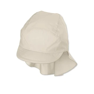 Abbildung von Sterntaler Schirmmütze Nacken Basic Unisex Baby und Kinder Mütze mit Nackenschutz UV Schutz 50+ Hut aus Popeline (Bio) leichte Sommer Kopfbedeckung Gummiband beige, Größe 47