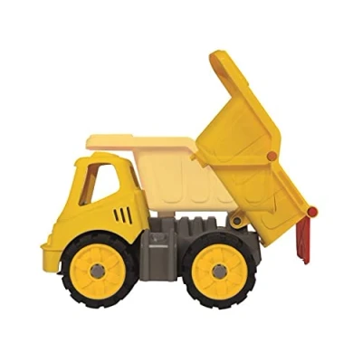 Abbildung von BIG Power Worker Mini Kipper Kippfahrzeug geeignet als Sandspielzeug und für das Kinderzimmer, Reifen aus Softmaterial, perfekt unterwegs, Kinder ab 2 Jahren