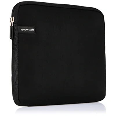 Abbildung von Amazon Basics Laptophülle für 29,5 cm Laptops, 11.6 Zoll, Chromebook, MacBook Air, Schwarz