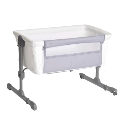 Abbildung von Chicco Next2Me Essential Neugeborenen Beistellbett, Nachhaltig, Kompatibel mit verschiedenen Betten, Höhenverstellbar, Neigbar, Gute Luftzirkulation, Matratze und Tasche enthalten, 0 6 Monate