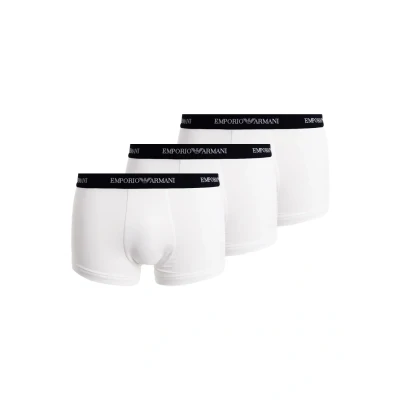 Abbildung von Emporio Armani Stretch Trunk 3 PACK Panties, Herren, Größe: XXL, White
