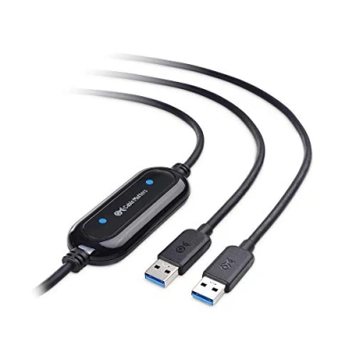 Abbildung von Cable Matters USB 3.0 PC zu Link Kabel 2m (USB Datenkabel/PC linkkabel) für Windows und Mac Computer 2 Meter enthält Registrierungscode Software Easy Sync